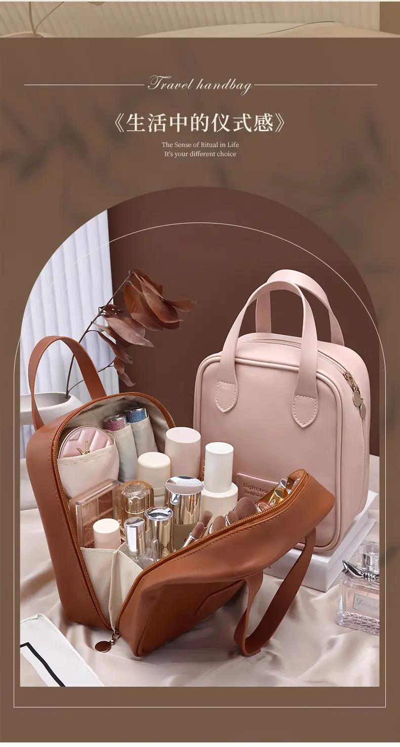 (Cross-border trading), capacious handheld cosmetic bag for traveling, cosmetic brush, organizer bag, high-quality style — chobi 7