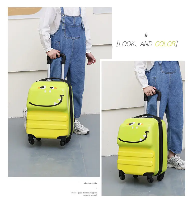 Cartoon universal cute three dimensional suitcase, 18 inch, 3D — chobi 16