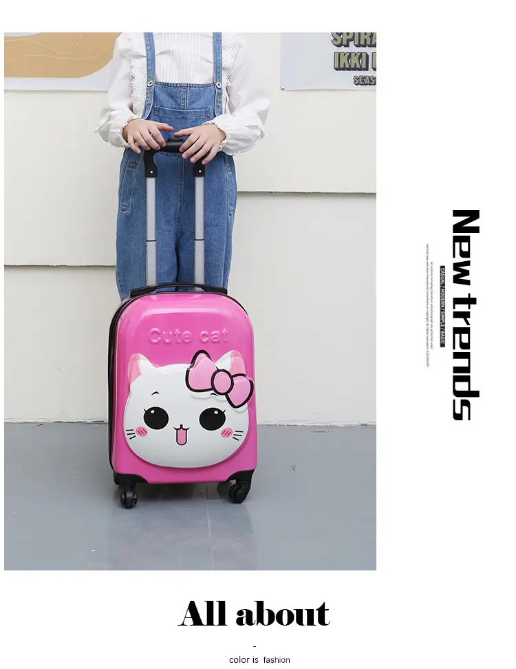 Cartoon universal cute three dimensional suitcase, 18 inch, 3D — chobi 18