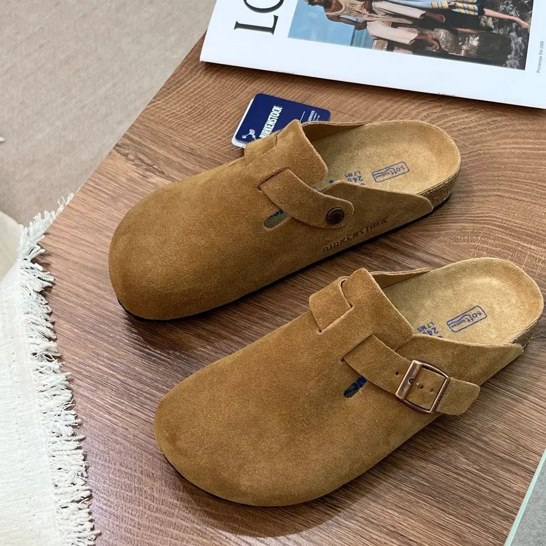 (Cross-border trading), leather mule platform, Birkenstock Boston style shoes for men and women — chobi 15