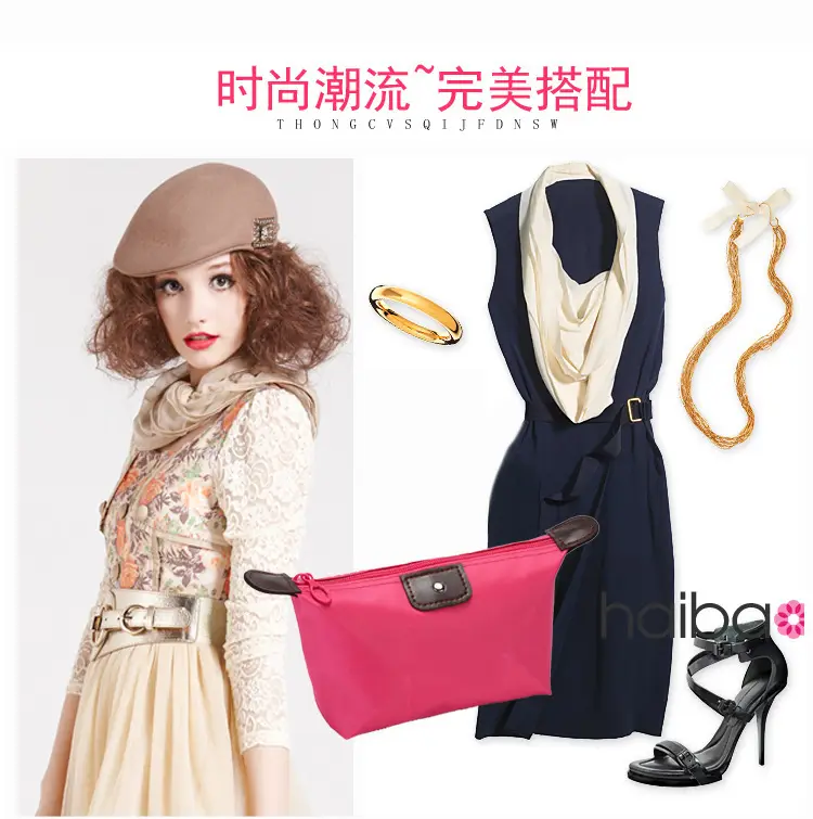 (Wholesale), cute folding cosmetic bag, organizer bag, bar, Korean style — chobi 34