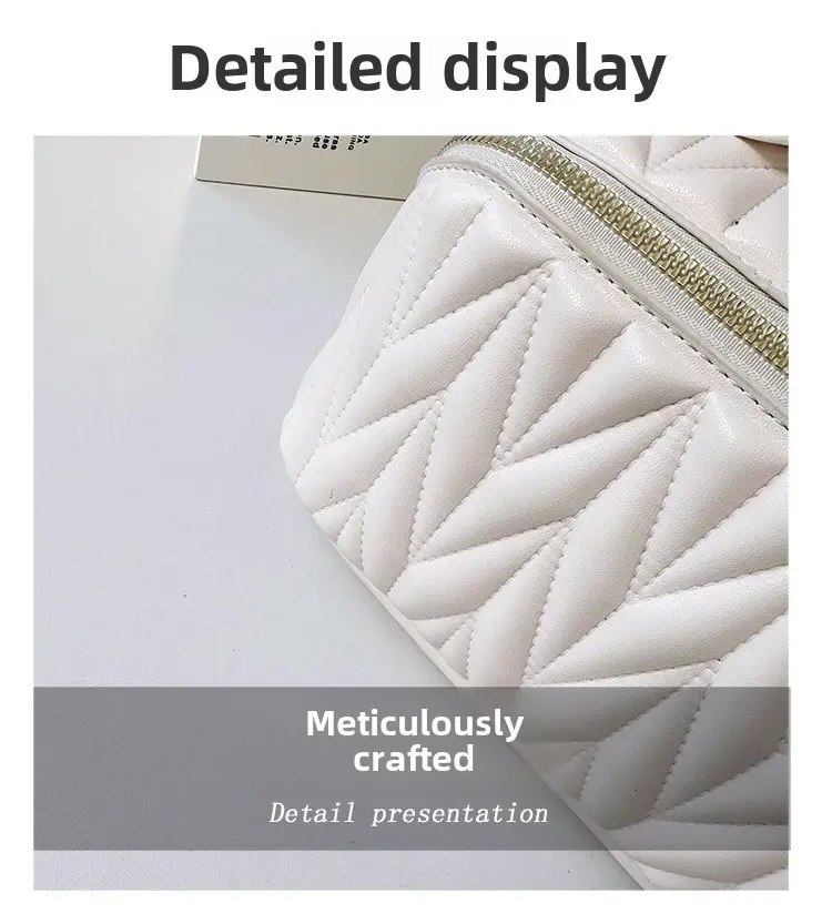(Cross-border trading), capacious cosmetic bag for traveling, solid color retro organizer bag, city style — chobi 13