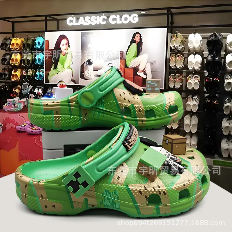 cross Children's Crocs-style slippers, children's bag, beach footwear, sandals, for teenagers, closed toe, family style — chobi 22