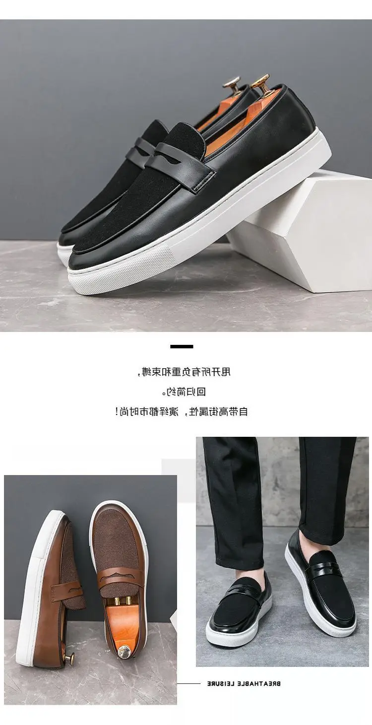 (Wholesale), men's summer shoes English style, breathable universal casual loafers, British style, 2024 years — chobi 3