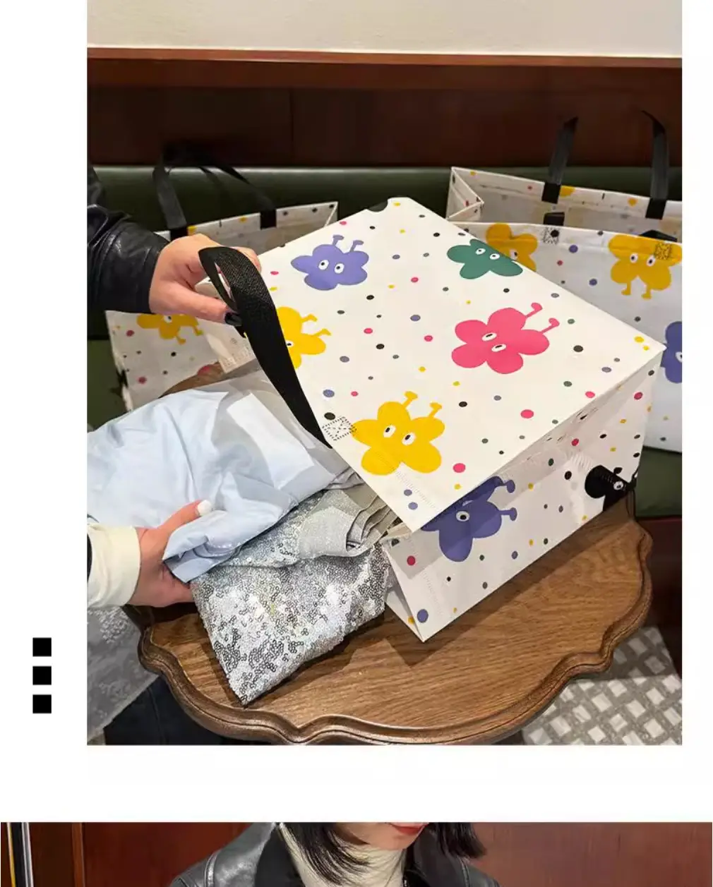 Rainbow cloth bag non-woven cloth, pack, waterproof linen bag, Birthday gift, high-quality style, with your logo imprint — chobi 14