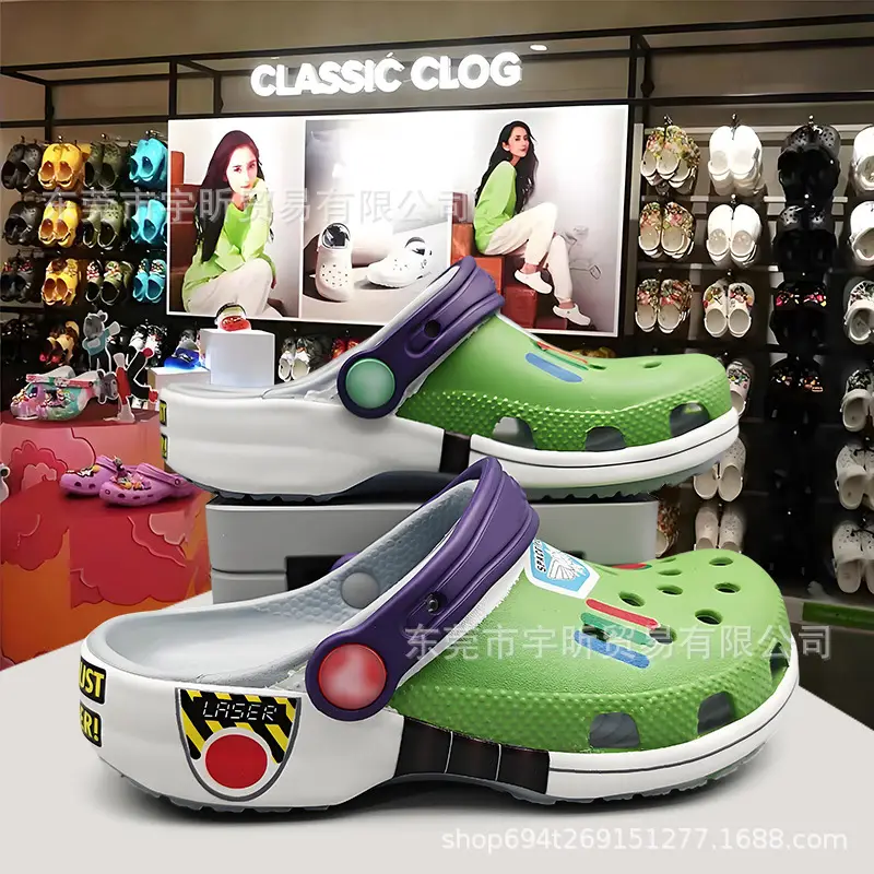 cross Children's Crocs-style slippers, children's bag, beach footwear, sandals, for teenagers, closed toe, family style — chobi 16