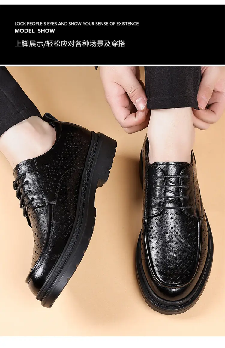 Classic suit jacket, men's summer shoes, breathable casual footwear English style for leisure, Collection Year 2025 — chobi 11