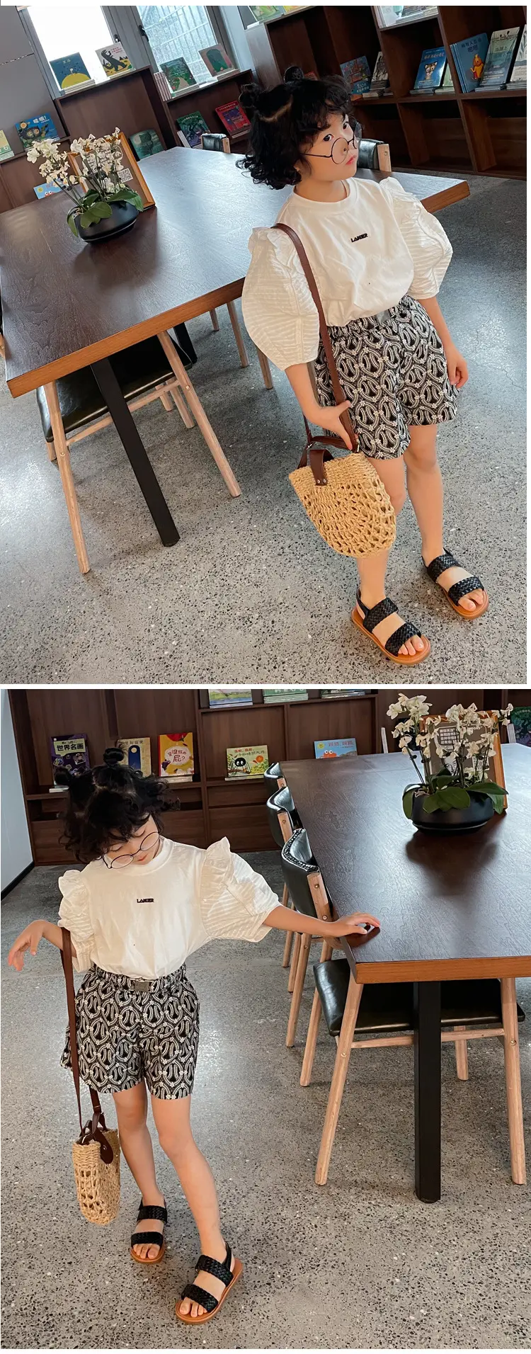 Summer children's beach woven fashionable sandals open toe, spring 2026 collection, Korean style, soft sole, princess style — chobi 7
