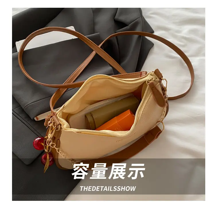 Fashionable trend solid color underarm bag, shoulder bag, one-shoulder bag, purse — chobi 6