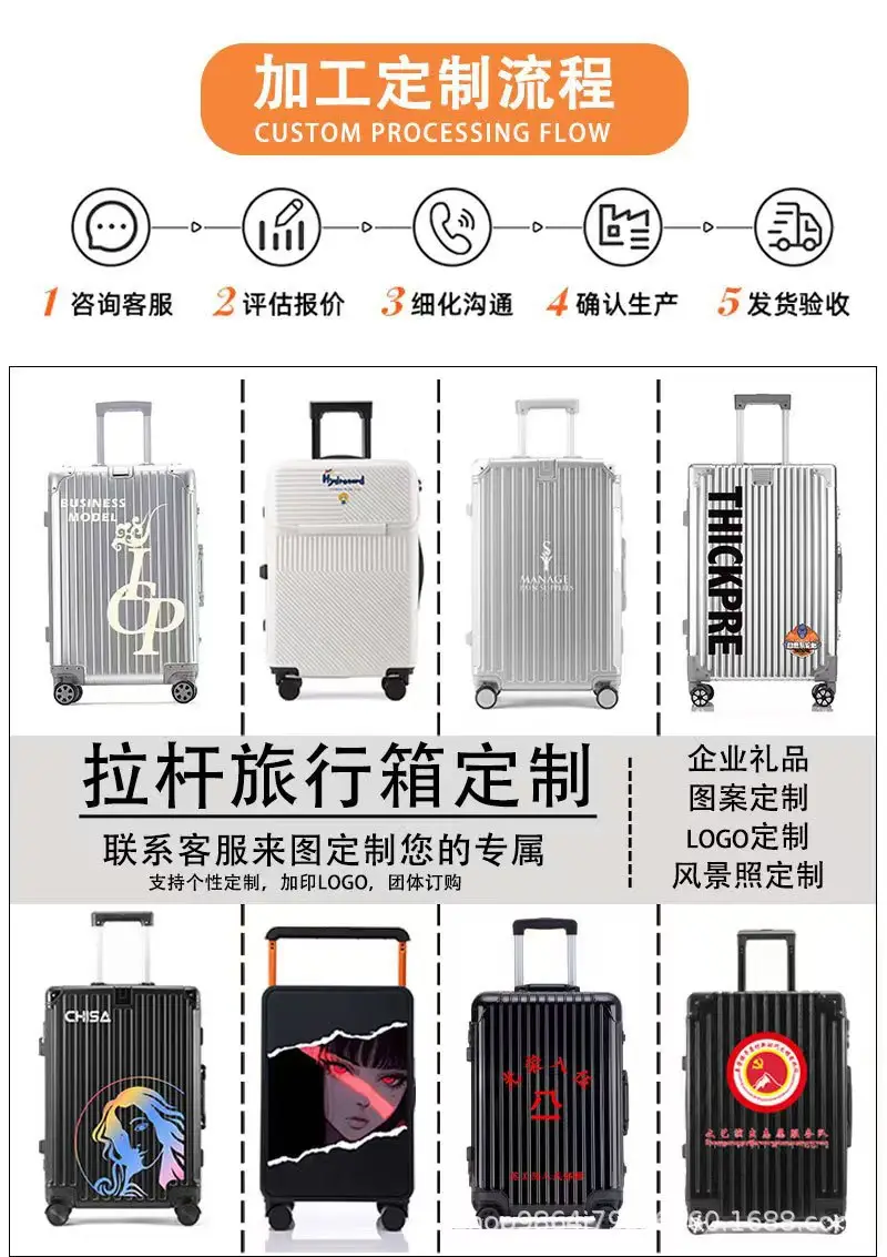 Capacious explosion-proof durable suitcase with zipper, 26 inch — chobi 5