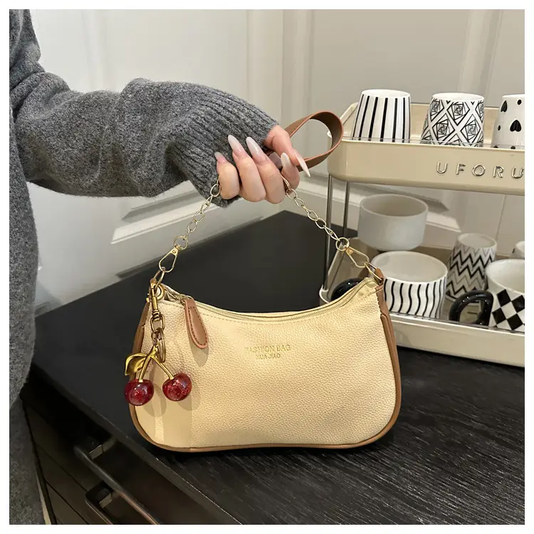 Fashionable trend solid color underarm bag, shoulder bag, one-shoulder bag, purse — chobi 17