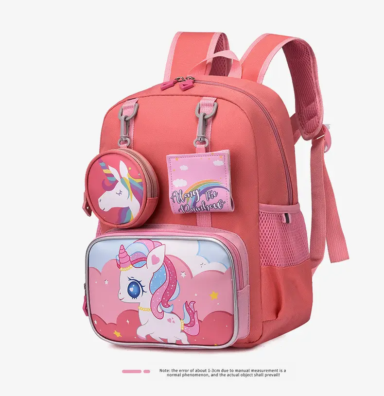 School bag for kindergarten, cartoon backpack for students, purse, card holder, pony, Spiderman — chobi 29