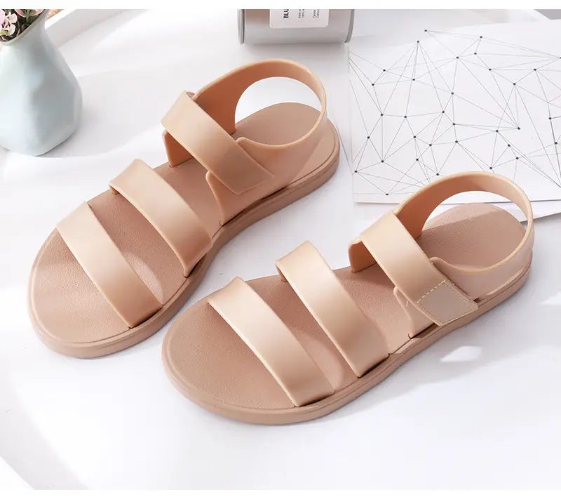 Women's sports sandals, lightweight breathable universal mule with velcro for students flat, suitable for spring and autumn — chobi 24