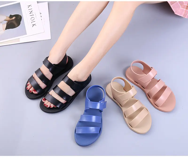 Women's sports sandals, lightweight breathable universal mule with velcro for students flat, suitable for spring and autumn — chobi 17