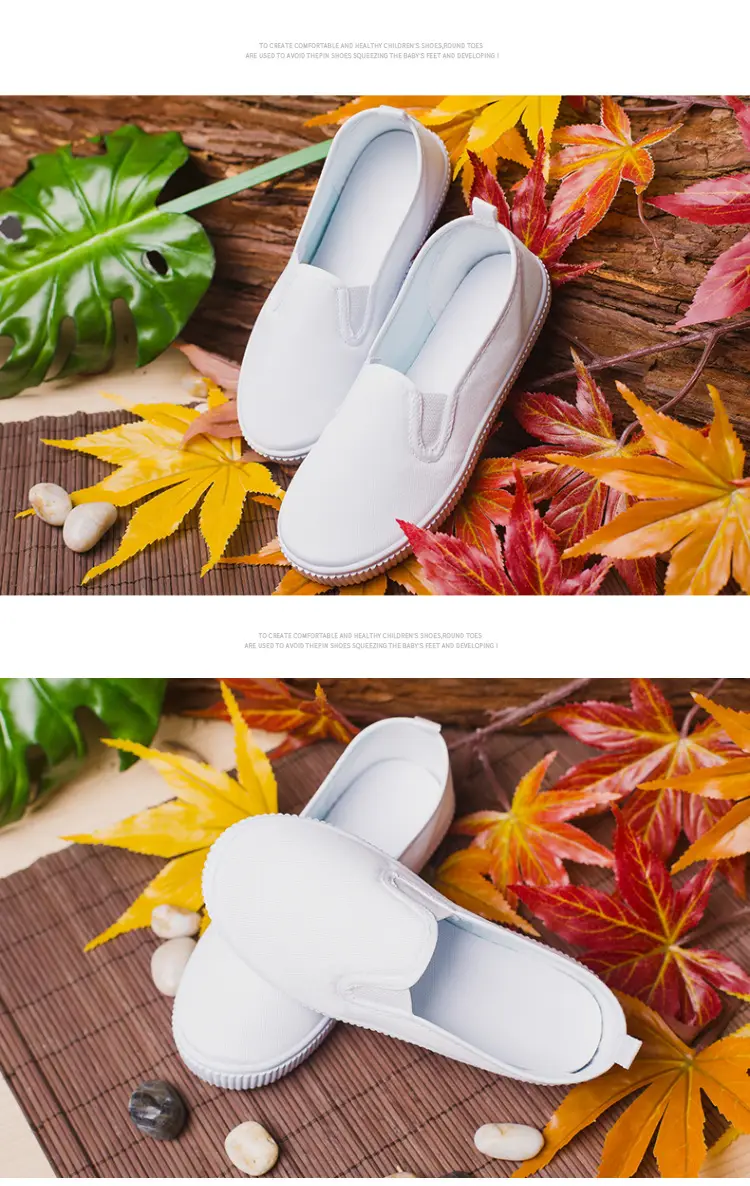 (Wholesale), children's espadrilles for early age, white white sneakers, cloth white shoes for students — chobi 10