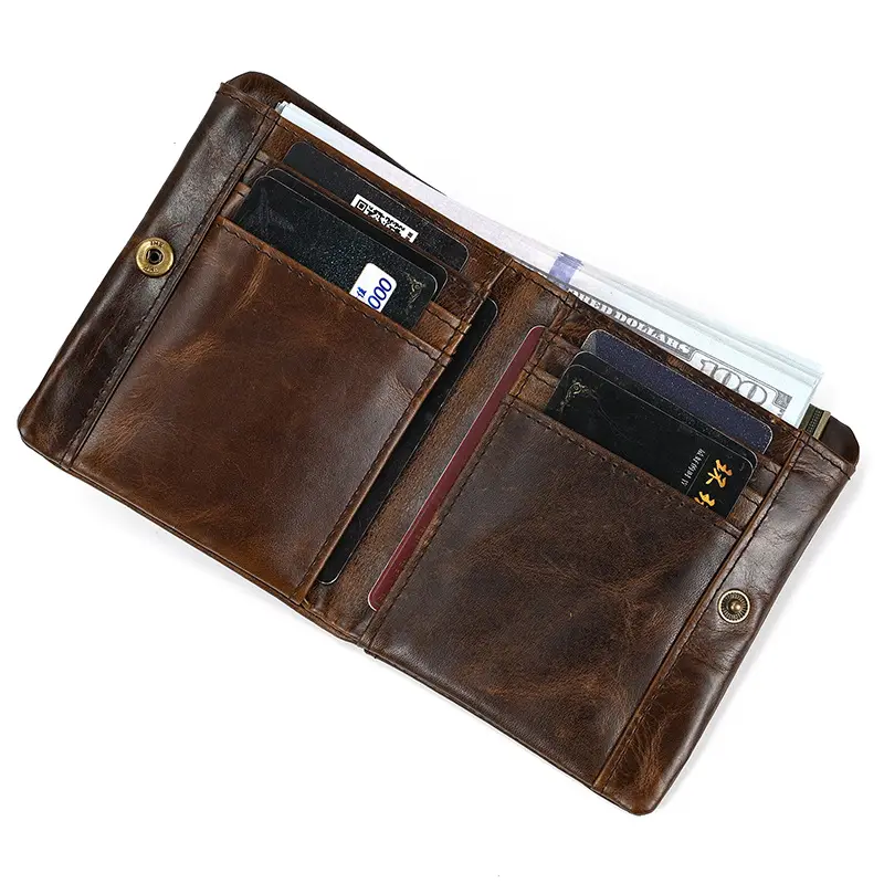 Retro leather wallet for leisure, Amazon, genuine leather — chobi 21
