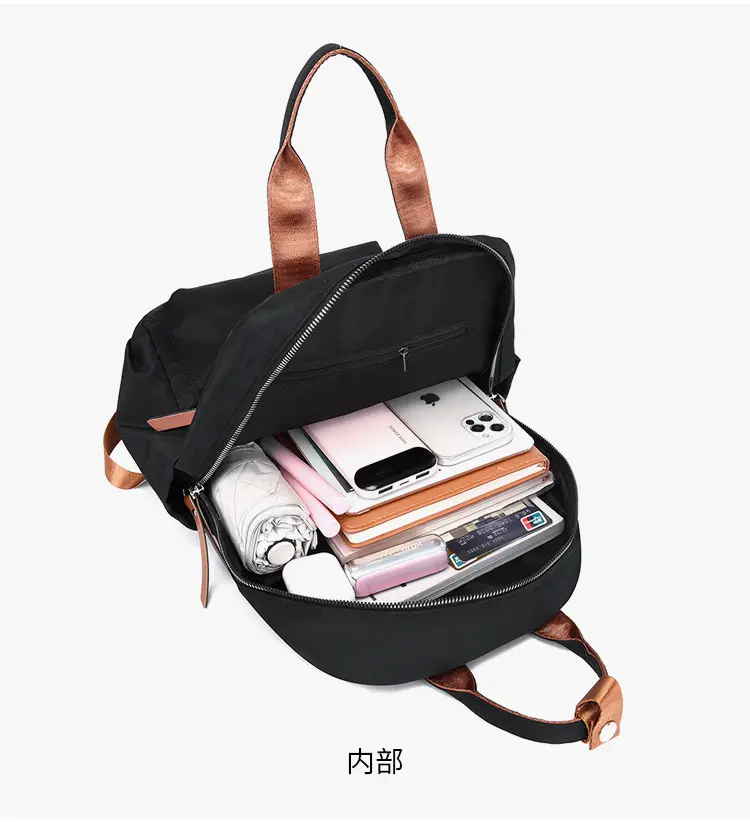Nylon backpack for leisure, handheld laptop, school bag for traveling, 2023 collection, simple and elegant design, 14 inch — chobi 16