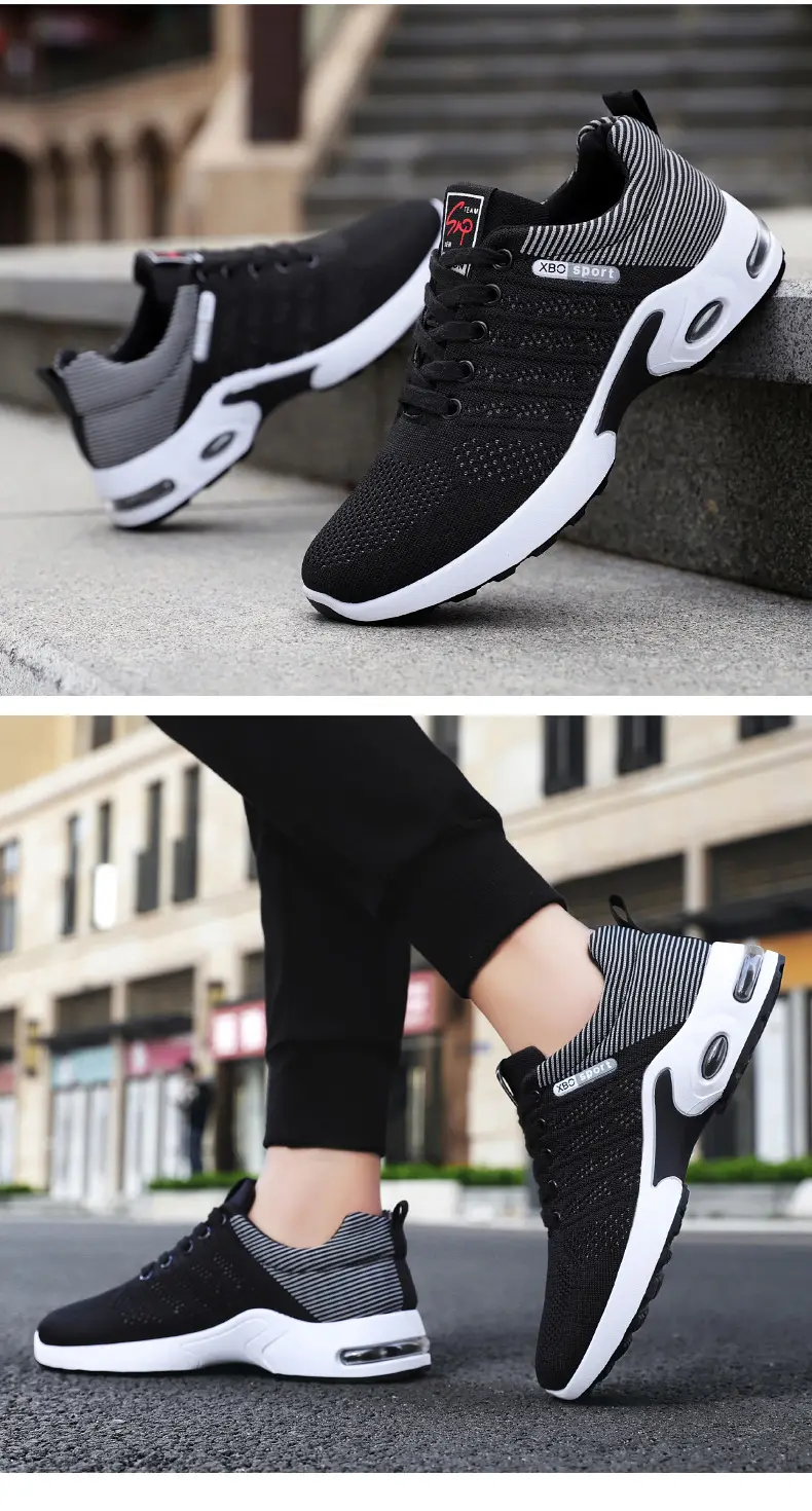 (Cross-border trading), summer breathable soft heel, casual running sneakers, plus size, made with flyknit technology — chobi 21