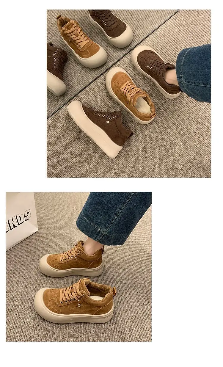 Insulated winter lightweight sneakers platform, keep warm GAT shoes, women's style — chobi 12