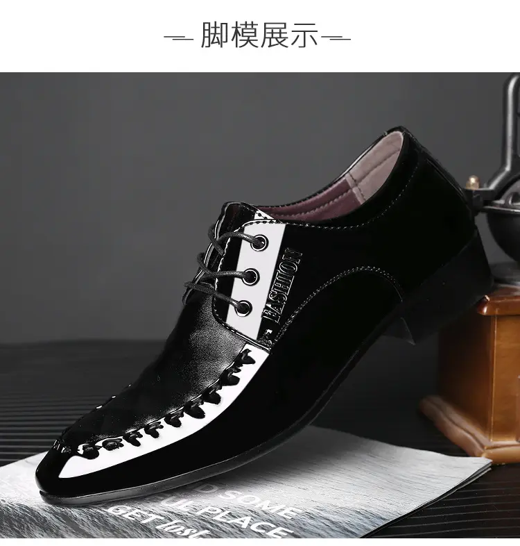 Men's classic suit jacket, casual footwear, universal wedding shoes, plus size, dropshipping available — chobi 18