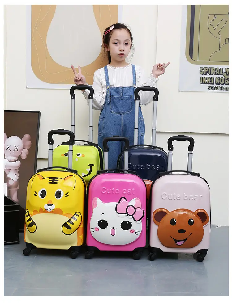 Cartoon universal cute three dimensional suitcase, 18 inch, 3D — chobi 6