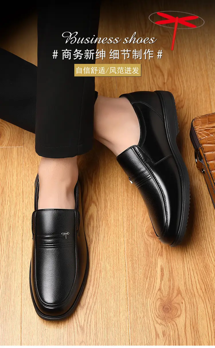 Shoes, men's leather spring breathable classic suit jacket, genuine leather, soft sole, trend of season — chobi 2