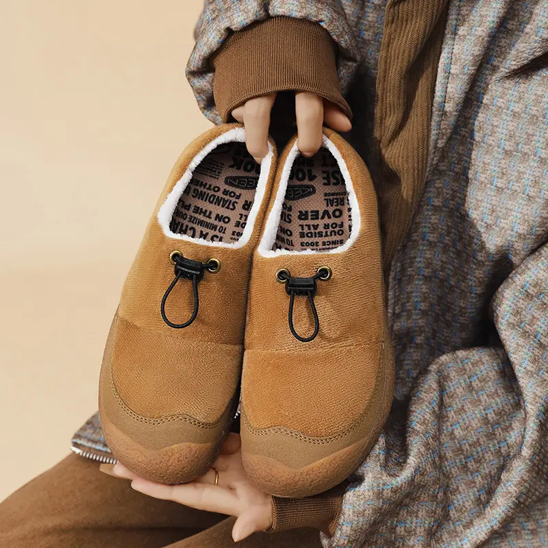 Women's shoes with soft soles and the same style as Cohen's sheep's hoof women's cotton shoes to keep warm and fall and winter new outdoor furry shoes — chobi 16