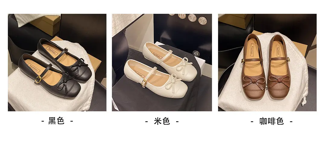 Summer breathable fashionable Mary Jane shoes with bow, french style, high-quality style, women's style, 2026 years — chobi 4
