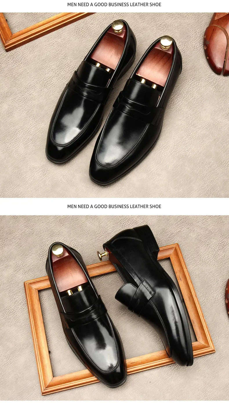The new men's shoes, the European version of the leather, comfortable soft leather surface.Working at work, large size 45 — chobi 14