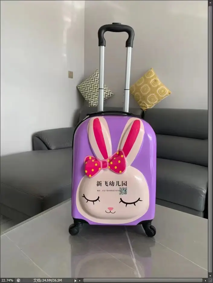 Cartoon universal cute three dimensional suitcase, 18 inch, 3D — chobi 1