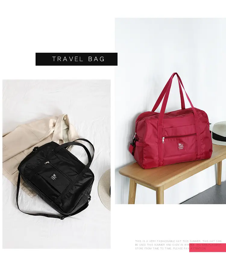 Foldable waterproof storage bag for traveling, handheld capacious suitcase, travel bag — chobi 16