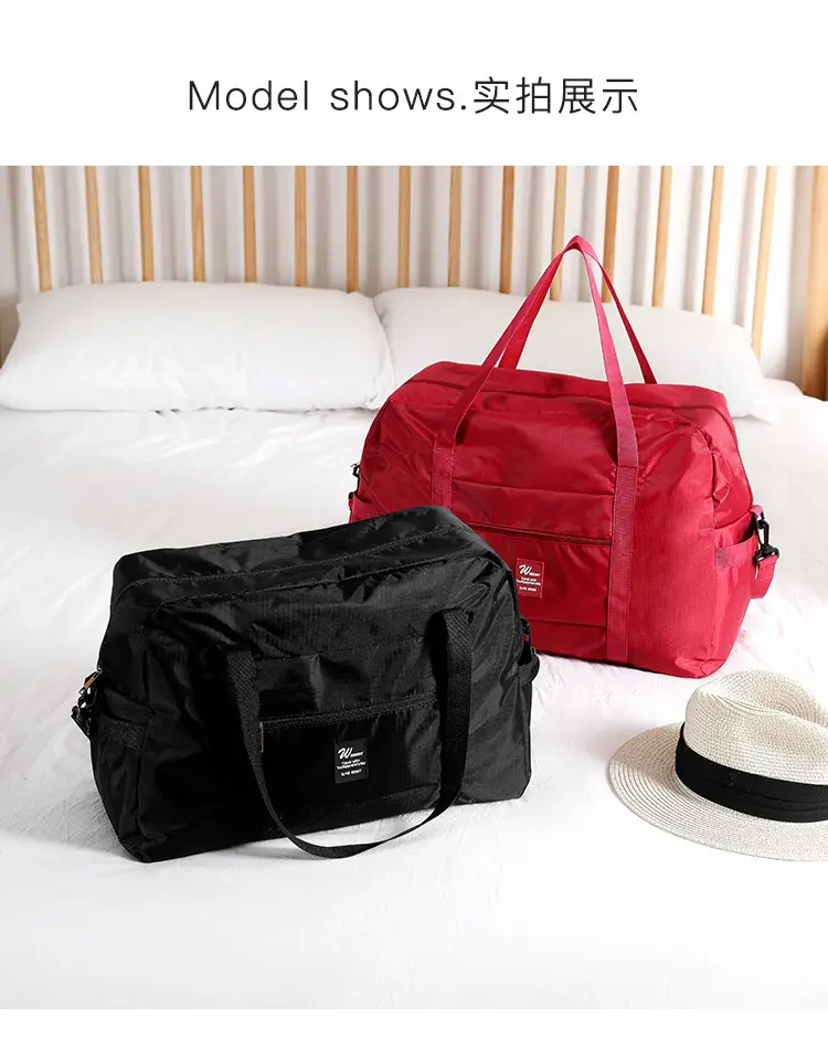 Foldable waterproof storage bag for traveling, handheld capacious suitcase, travel bag — chobi 15