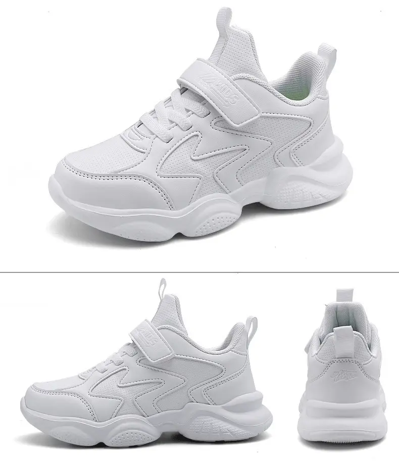 (Wholesale), children's white white shoes for boys, white sneakers for students, 2023 collection — chobi 23