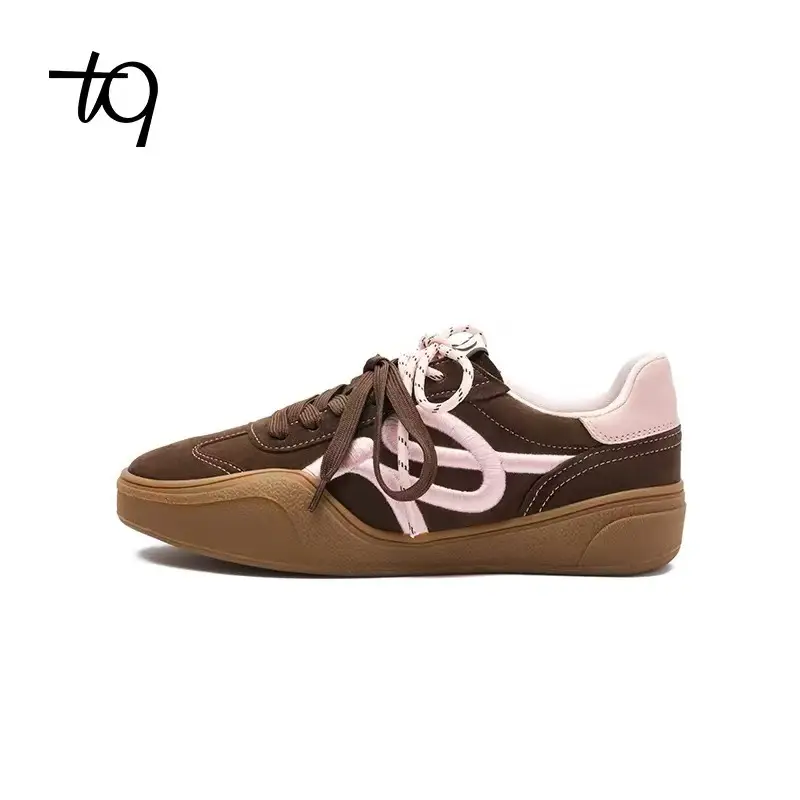 Zhang Yifan's same Talitaqoom caramel moral training shoes spring new white embroidered thick-soled tq casual women's shoes — chobi 4