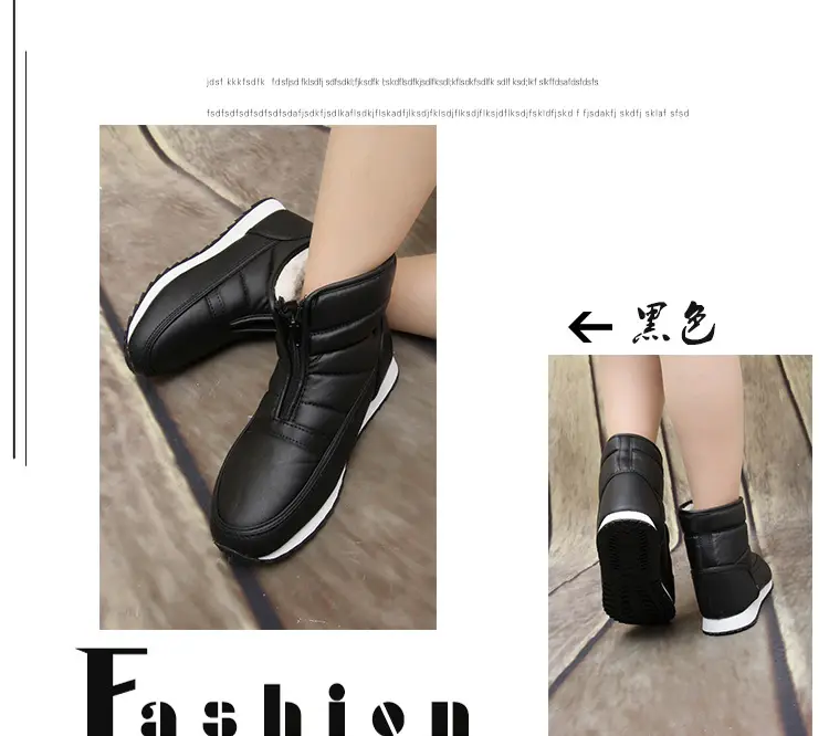 Warm home cotton shoes for the elderly in winter, warm for middle-aged and young people, short-tube zippers for men and women, easy to put on and take — chobi 10