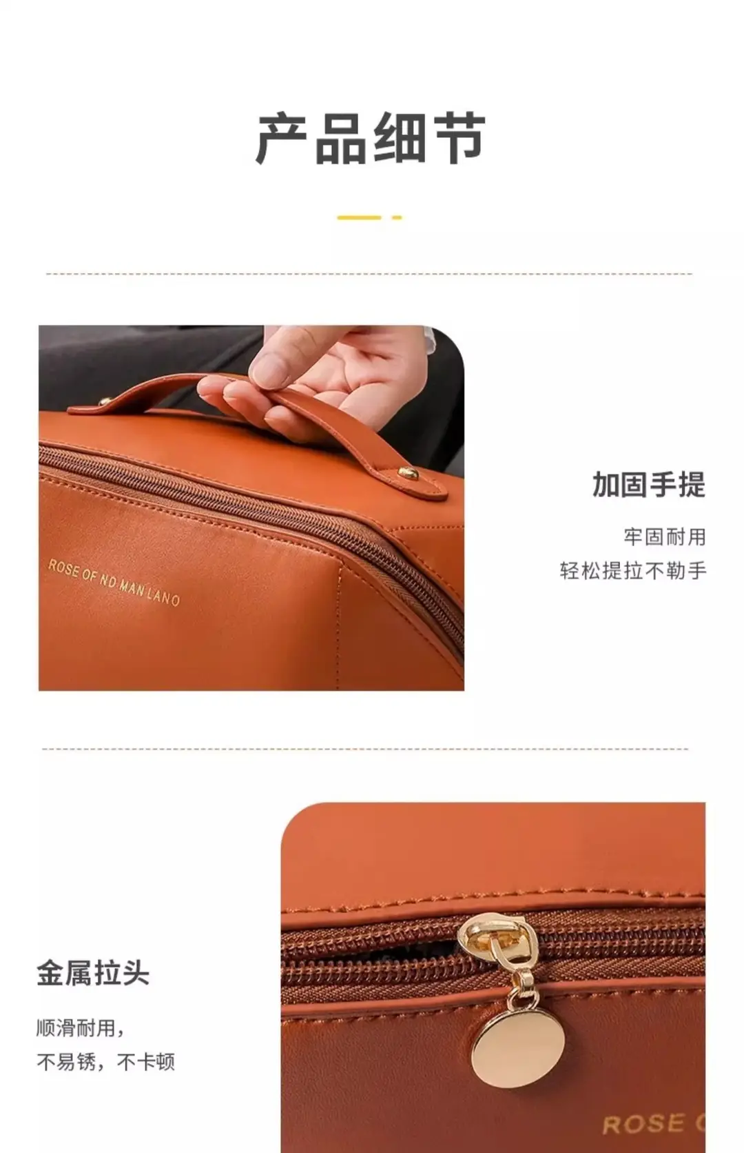 Capacious cosmetic bag, handheld brand shoulder bag, storage bag for traveling, high-quality style, internet celebrity — chobi 14