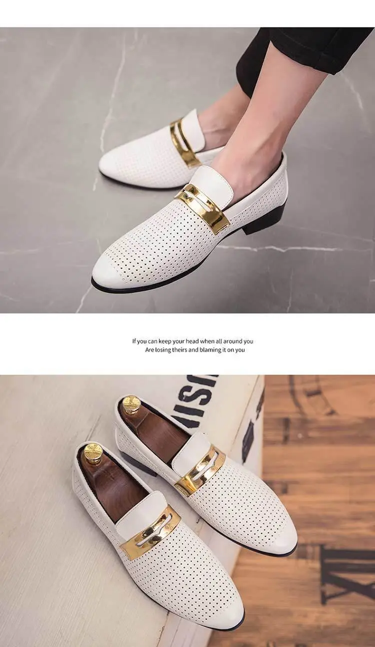 Men's white summer breathable shoes, height increasing, Korean style — chobi 12