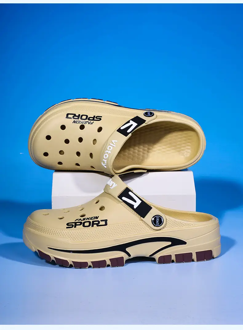 (Cross-border trading), fashionable lightweight sandals, summer trend Crocs-style slippers, beach casual footwear, closed toe, suitable for outdoor we — chobi 14