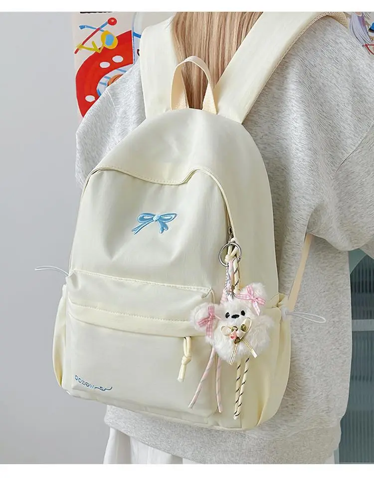 Backpack, Japanese universal capacious fresh shoulder bag, for secondary school — chobi 17