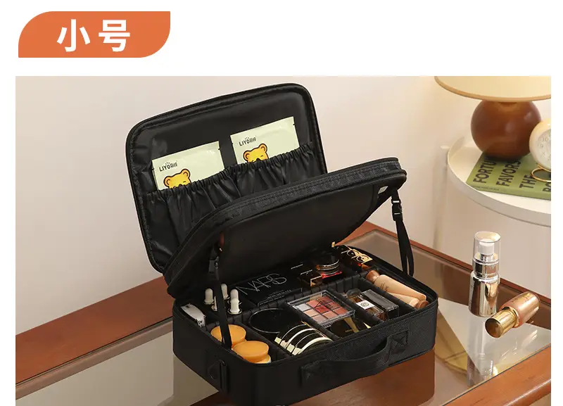 Capacious cosmetic bag, handheld shoulder bag for traveling, brand organizer bag for manicure — chobi 21
