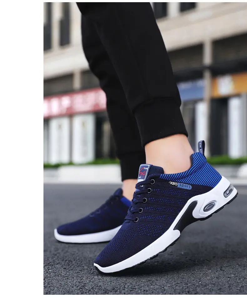 (Cross-border trading), summer breathable soft heel, casual running sneakers, plus size, made with flyknit technology — chobi 28