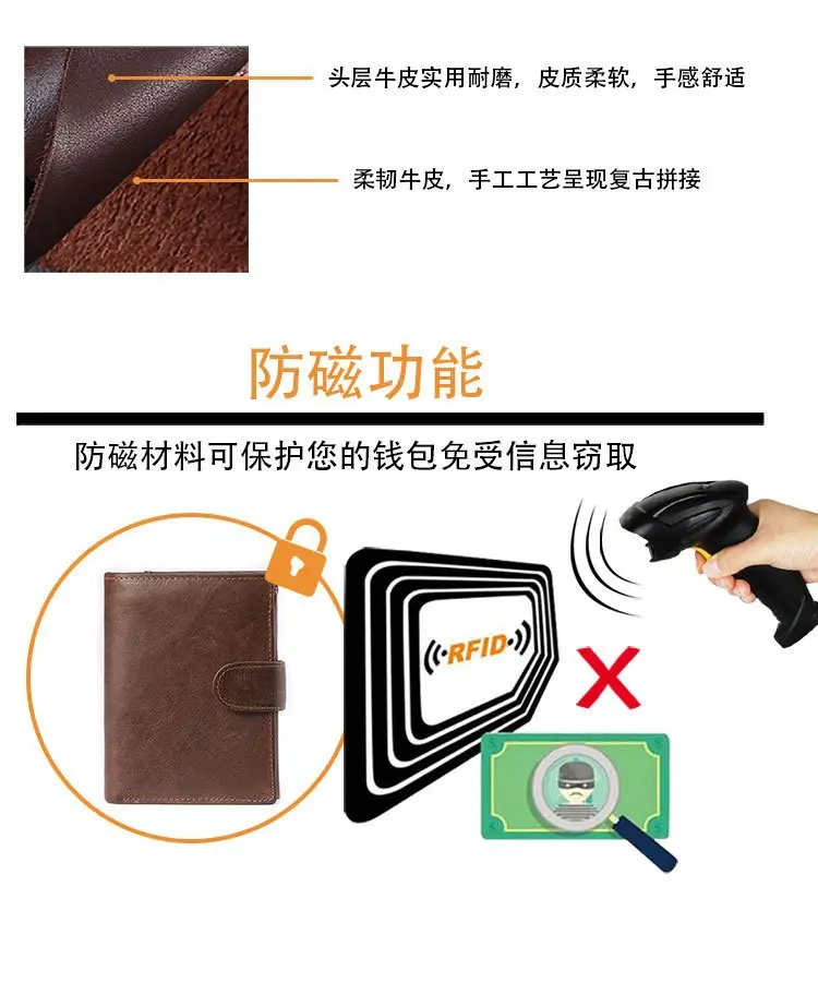 (Cross-border trading), wallet, retro capacious small clutch bag, leather card holder, high-end — chobi 13