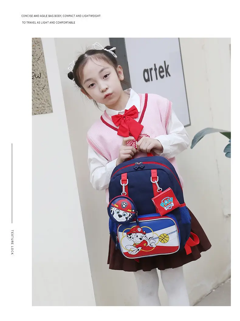 School bag for kindergarten, cartoon backpack for students, purse, card holder, pony, Spiderman — chobi 40