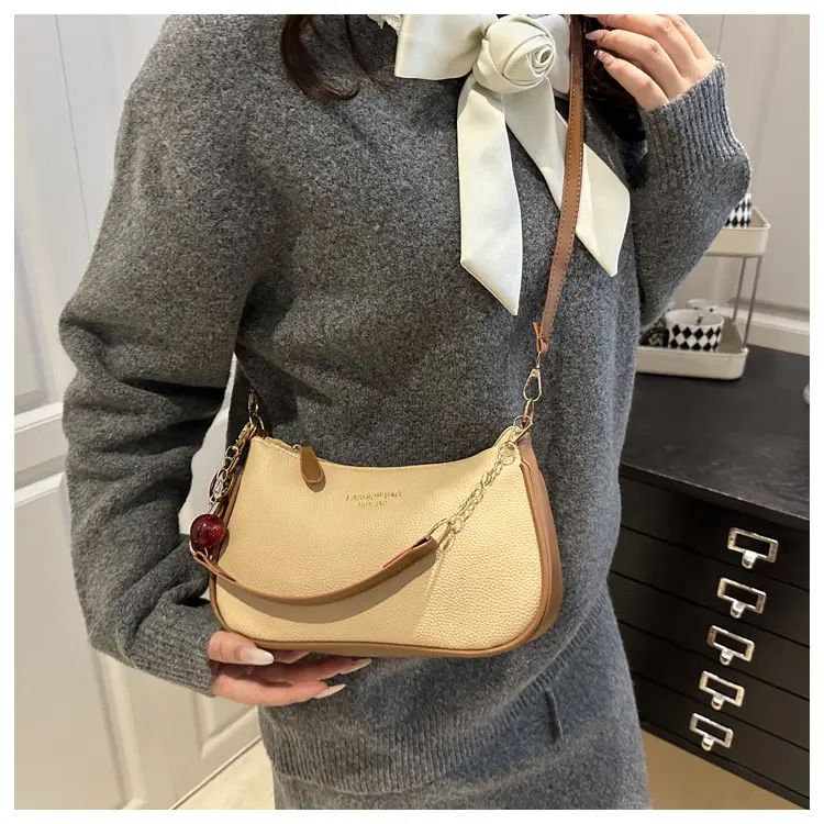 Fashionable trend solid color underarm bag, shoulder bag, one-shoulder bag, purse — chobi 19