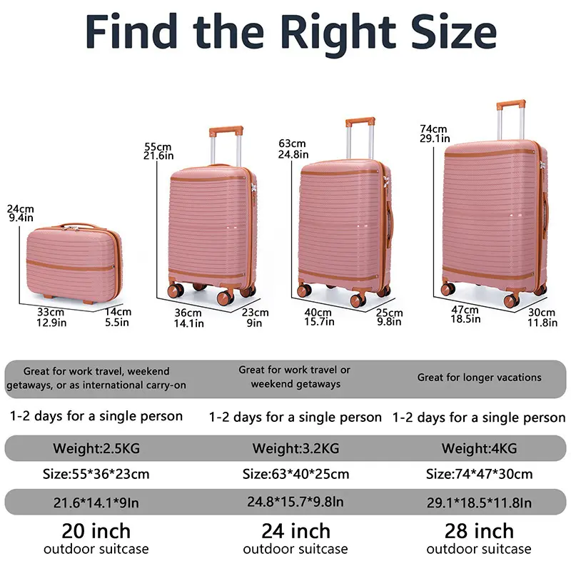 (Cross-border trading), capacious explosion-proof universal suitcase with zipper, 24 inch — chobi 14