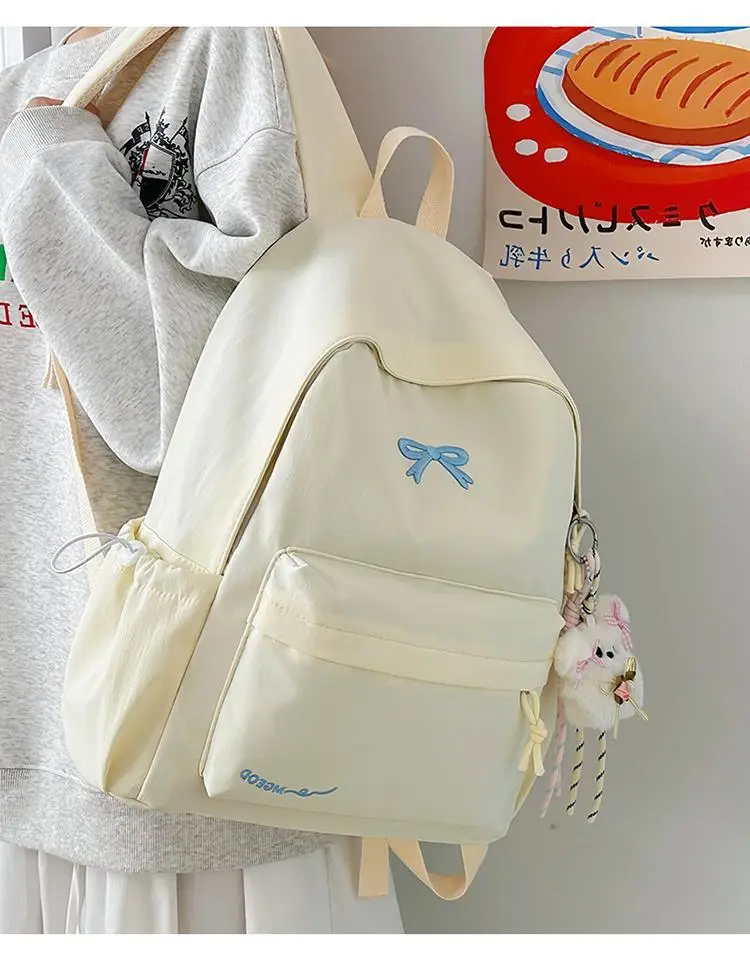 Backpack, Japanese universal capacious fresh shoulder bag, for secondary school — chobi 15