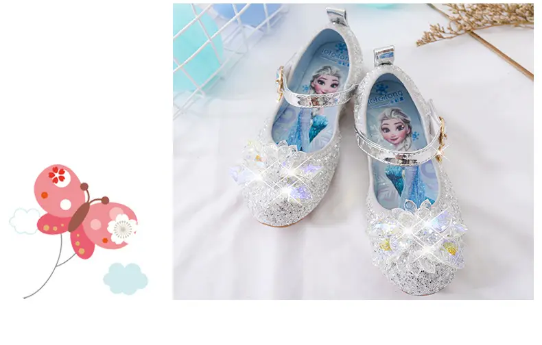 Fashionable demi-season children's shoes flat, princess style, soft sole — chobi 16