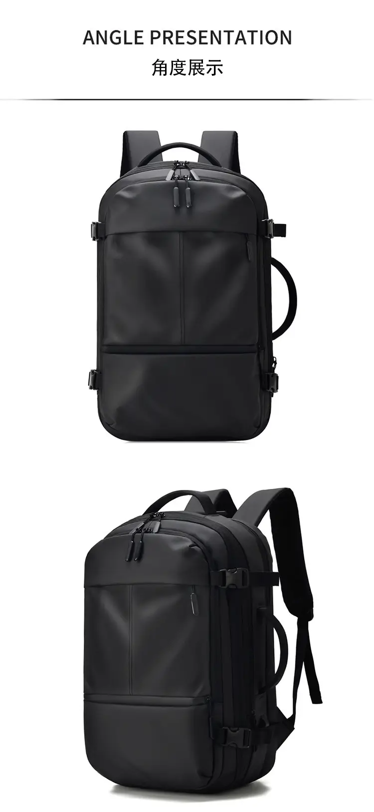 Men's backpack, capacious laptop, travel bag, shoulder bag, business version, 17 inch — chobi 2