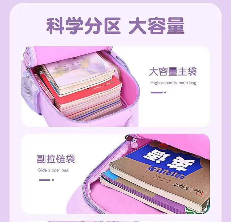 Cartoon school bag for men and women, children's backpack lightweight, spine protection, 6-12 years — chobi 6