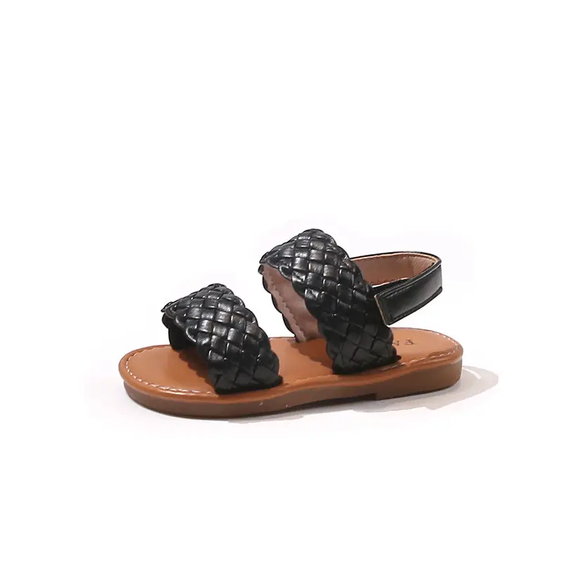 Summer children's beach woven fashionable sandals open toe, spring 2026 collection, Korean style, soft sole, princess style — chobi 25